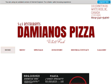 Tablet Screenshot of damianospizza.ca